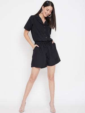 drawstring waist romper - 17231719 - Standard Image - 4