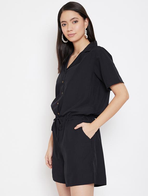 drawstring waist romper - 17231719 - Zoom Image - 2