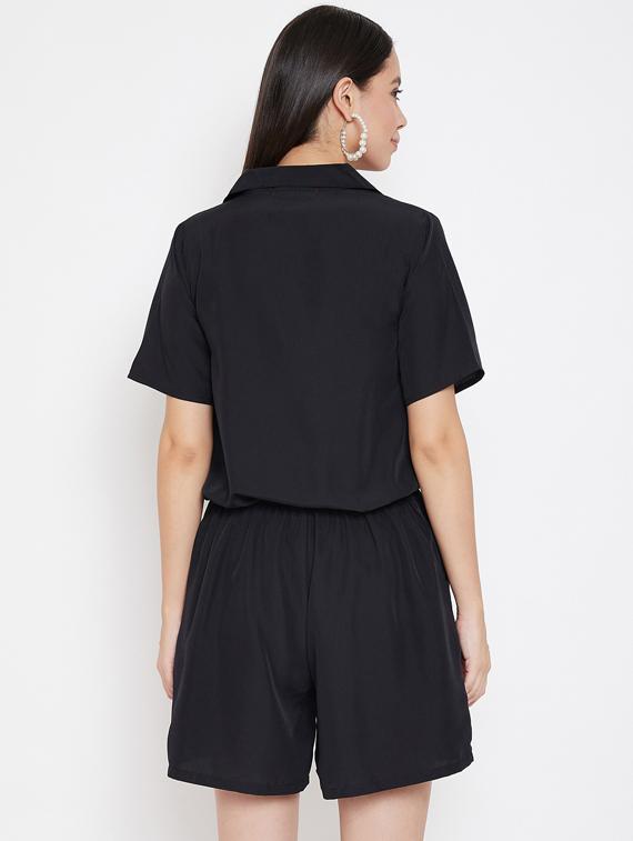 drawstring waist romper - 17231719 - Zoom Image - 3