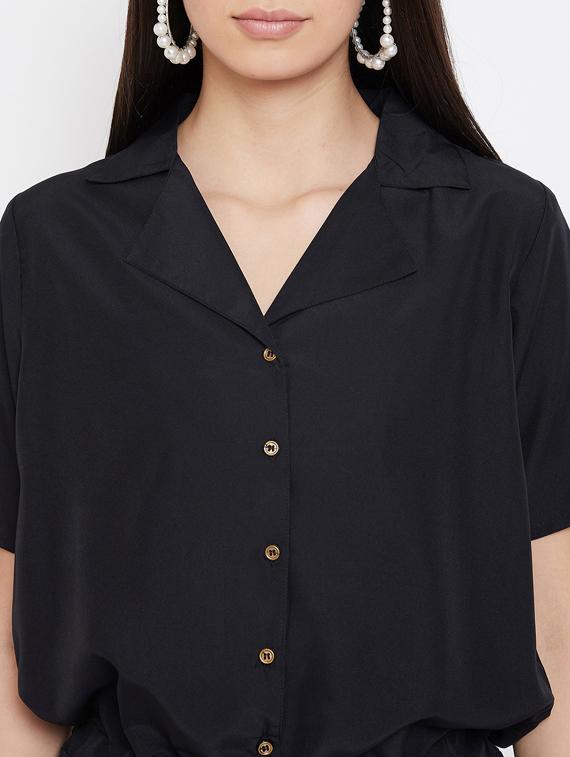 drawstring waist romper - 17231719 - Zoom Image - 5