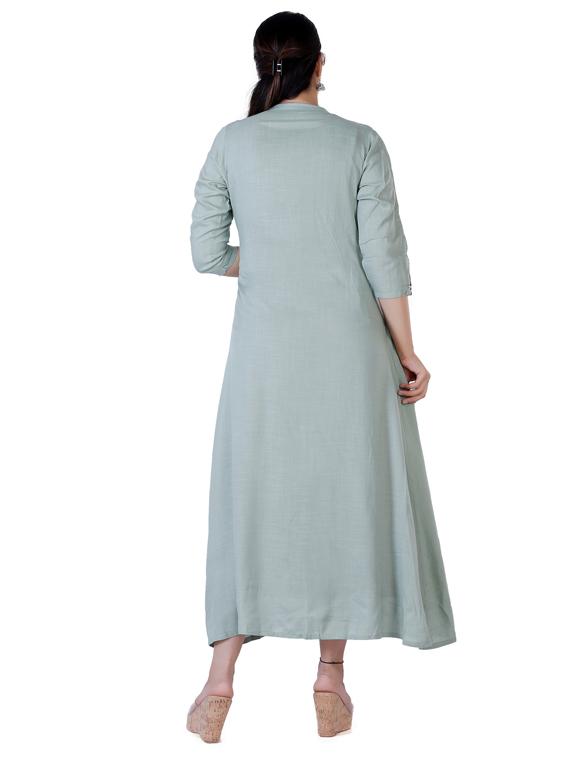 grey rayon maxi dress - 17231745 - Zoom Image - 3