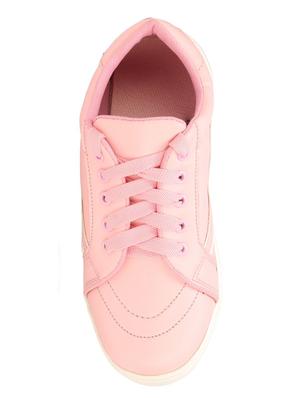 pink lace-up sneakers - 17231799 - Standard Image - 4