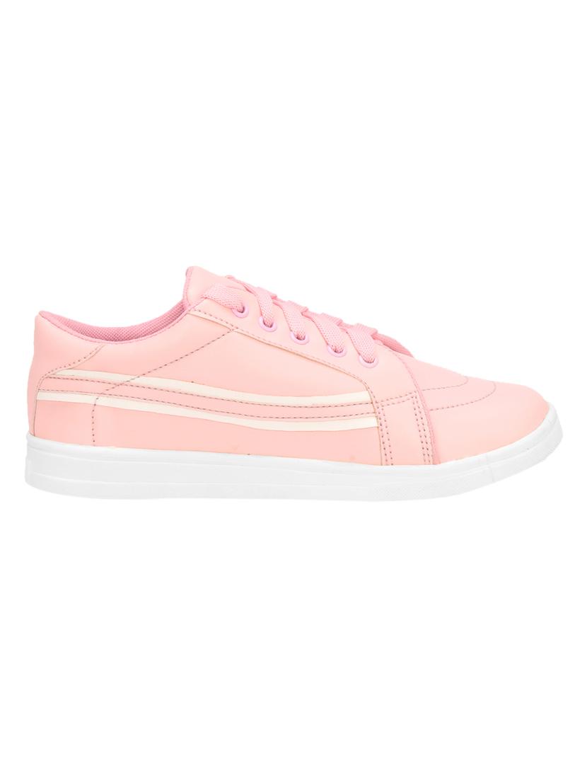 pink lace-up sneakers - 17231799 - Zoom Image - 2