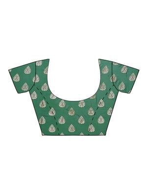 foil printed saree with blouse - 17232022 - Standard Image - 3