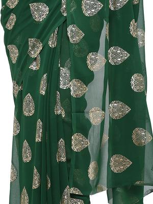 foil printed saree with blouse - 17232022 - Standard Image - 4