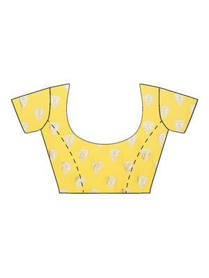 foil printed saree with blouse - 17232026 - Standard Image - 3
