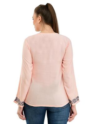 tie up neck embroidered top - 17232054 - Standard Image - 3