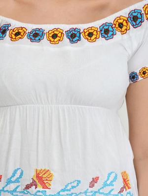 off shoulder embroidered top - 17232060 - Standard Image - 5