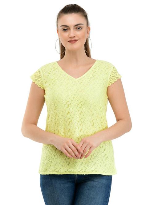 v-neck laced top - 17232066 - Standard Image - 1