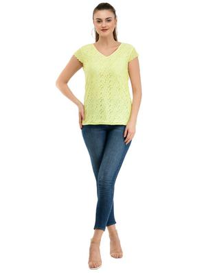 v-neck laced top - 17232066 - Standard Image - 4