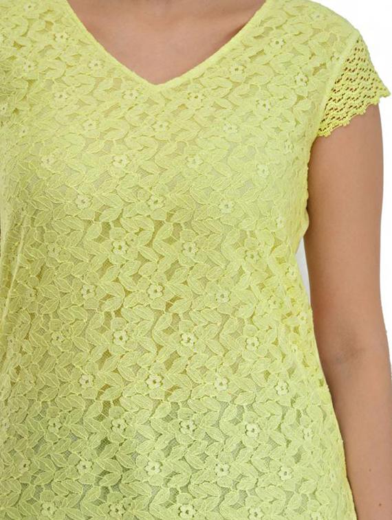 v-neck laced top - 17232066 - Zoom Image - 5