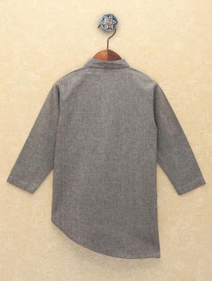 grey cotton kurta sets - 17232892 - Standard Image - 3