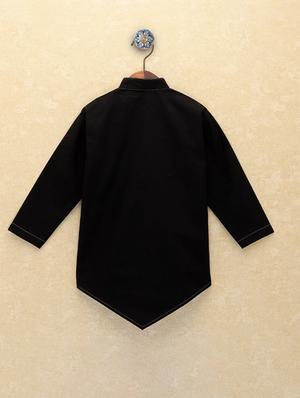 black cotton kurta sets - 17232894 - Standard Image - 3