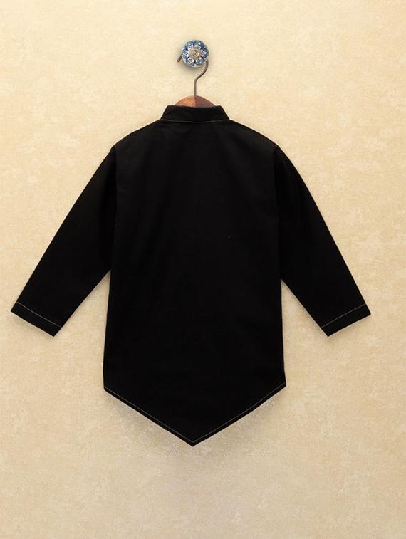 black cotton kurta sets - 17232894 - Zoom Image - 3