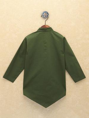 olive cotton kurta sets - 17232897 - Standard Image - 3