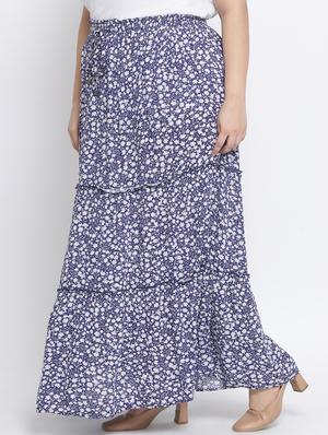floral tiered skirt - 17233019 - Standard Image - 2