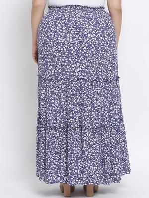floral tiered skirt - 17233019 - Standard Image - 3