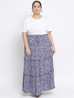floral tiered skirt - 17233019 - Standard Image - 4