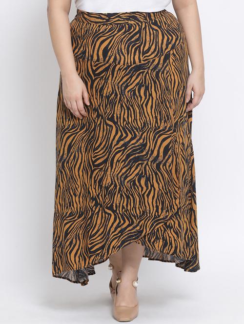 printed asymmetric skirt - 17233020 - Standard Image - 1