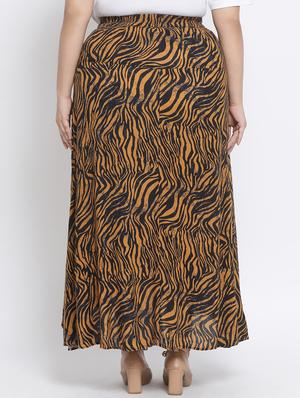 printed asymmetric skirt - 17233020 - Standard Image - 3