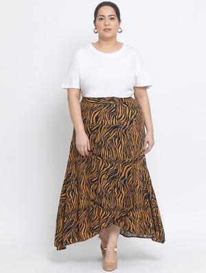printed asymmetric skirt - 17233020 - Standard Image - 4