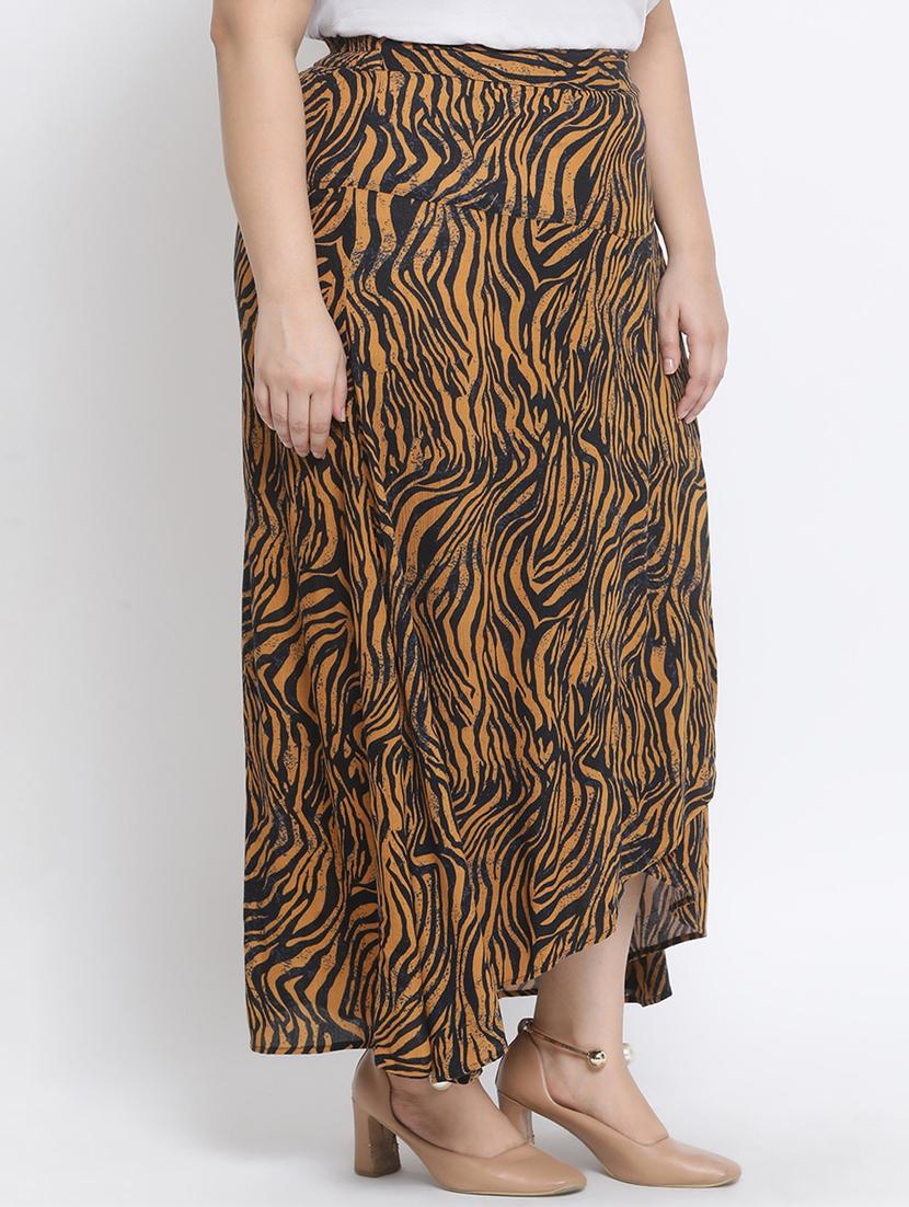 printed asymmetric skirt - 17233020 - Zoom Image - 2