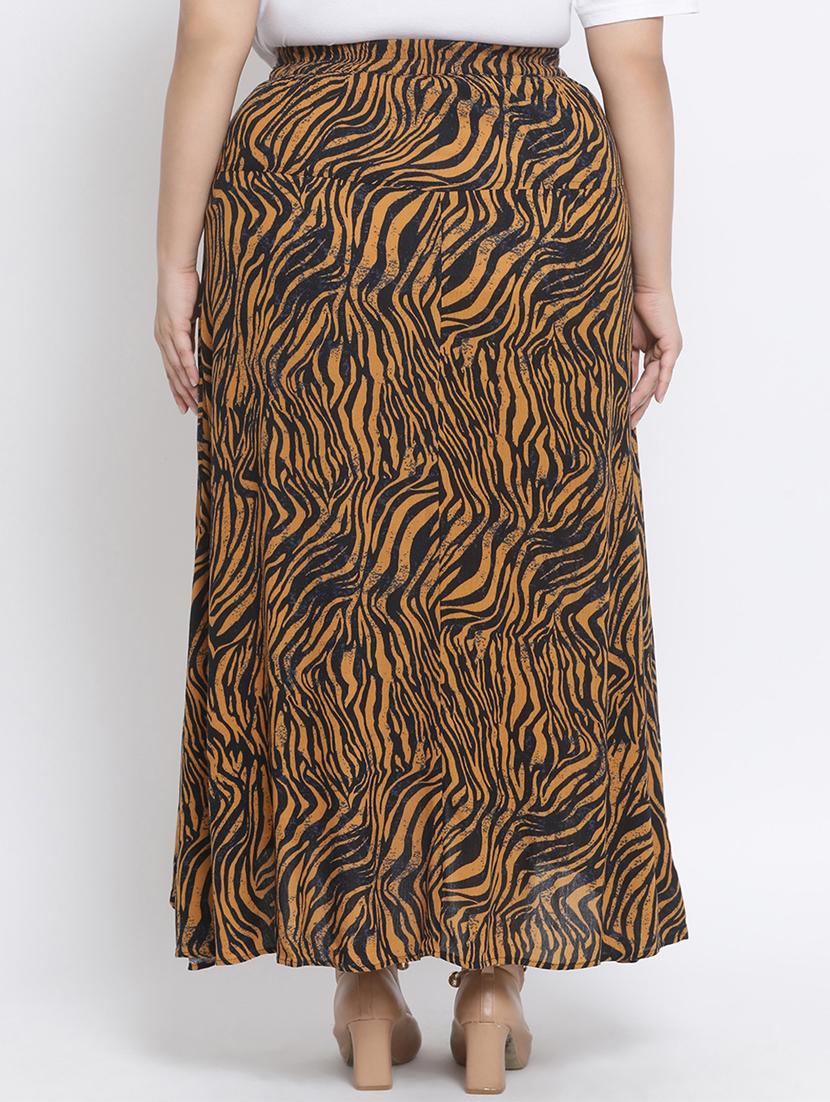printed asymmetric skirt - 17233020 - Zoom Image - 3