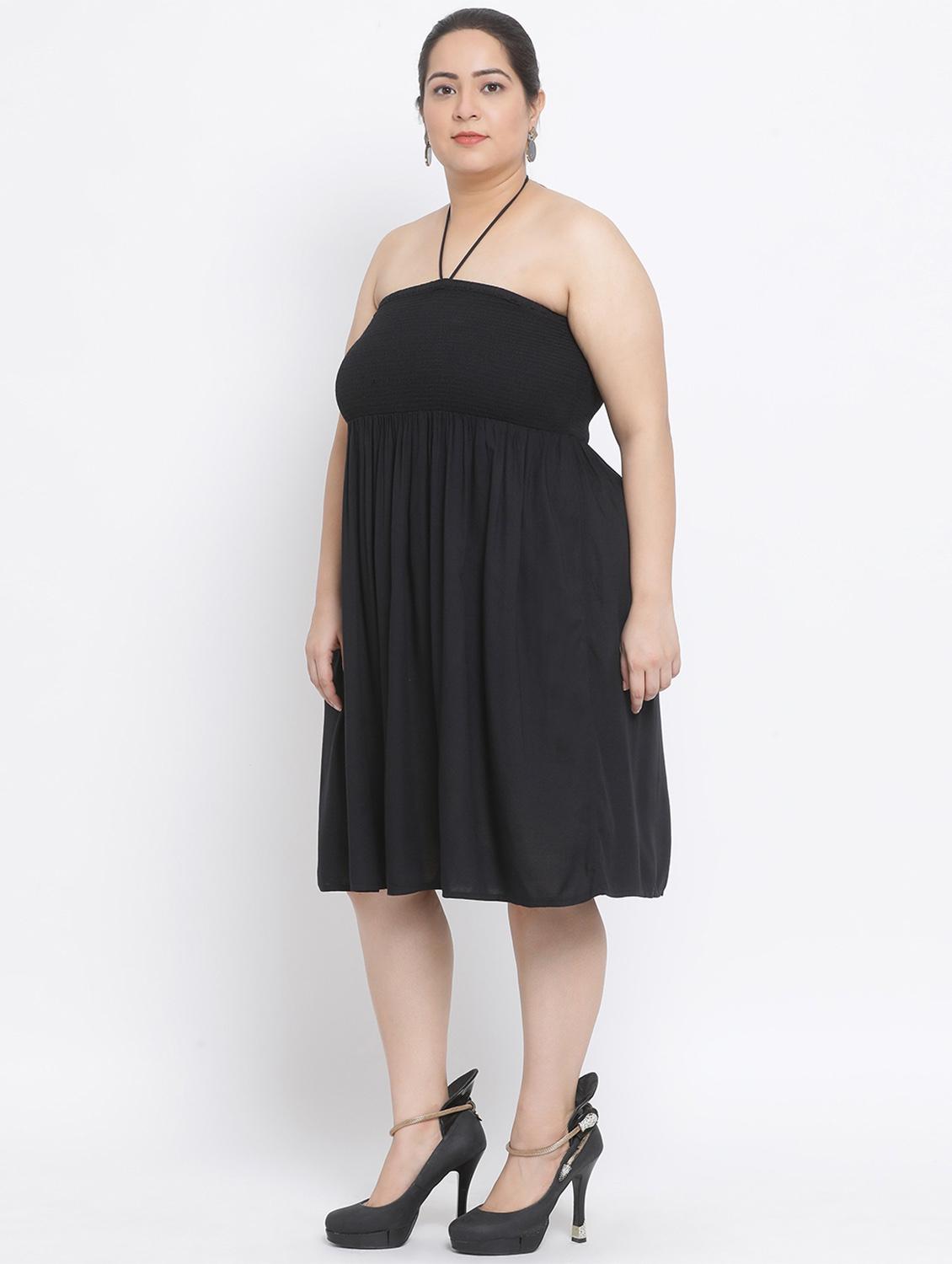 black viscose aline dress - 17233073 - Zoom Image - 2