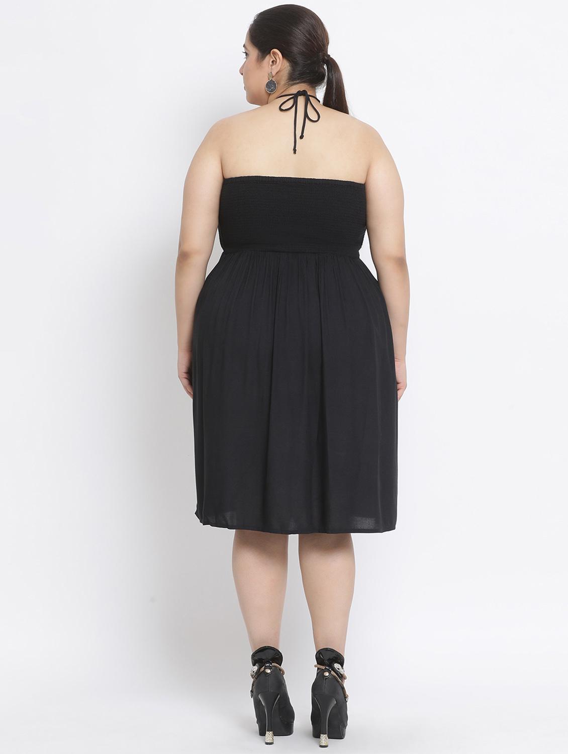 black viscose aline dress - 17233073 - Zoom Image - 3