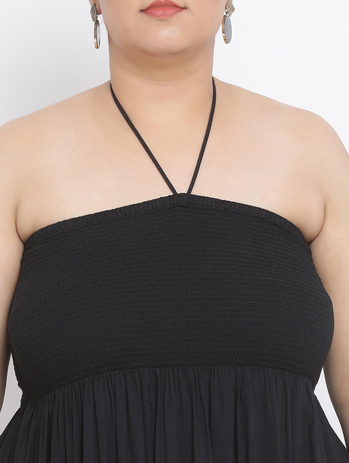 black viscose aline dress - 17233073 - Zoom Image - 4