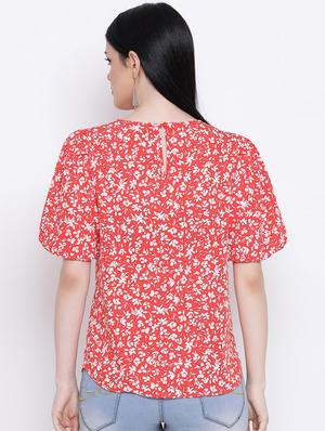 puff sleeved floral top - 17233091 - Standard Image - 3