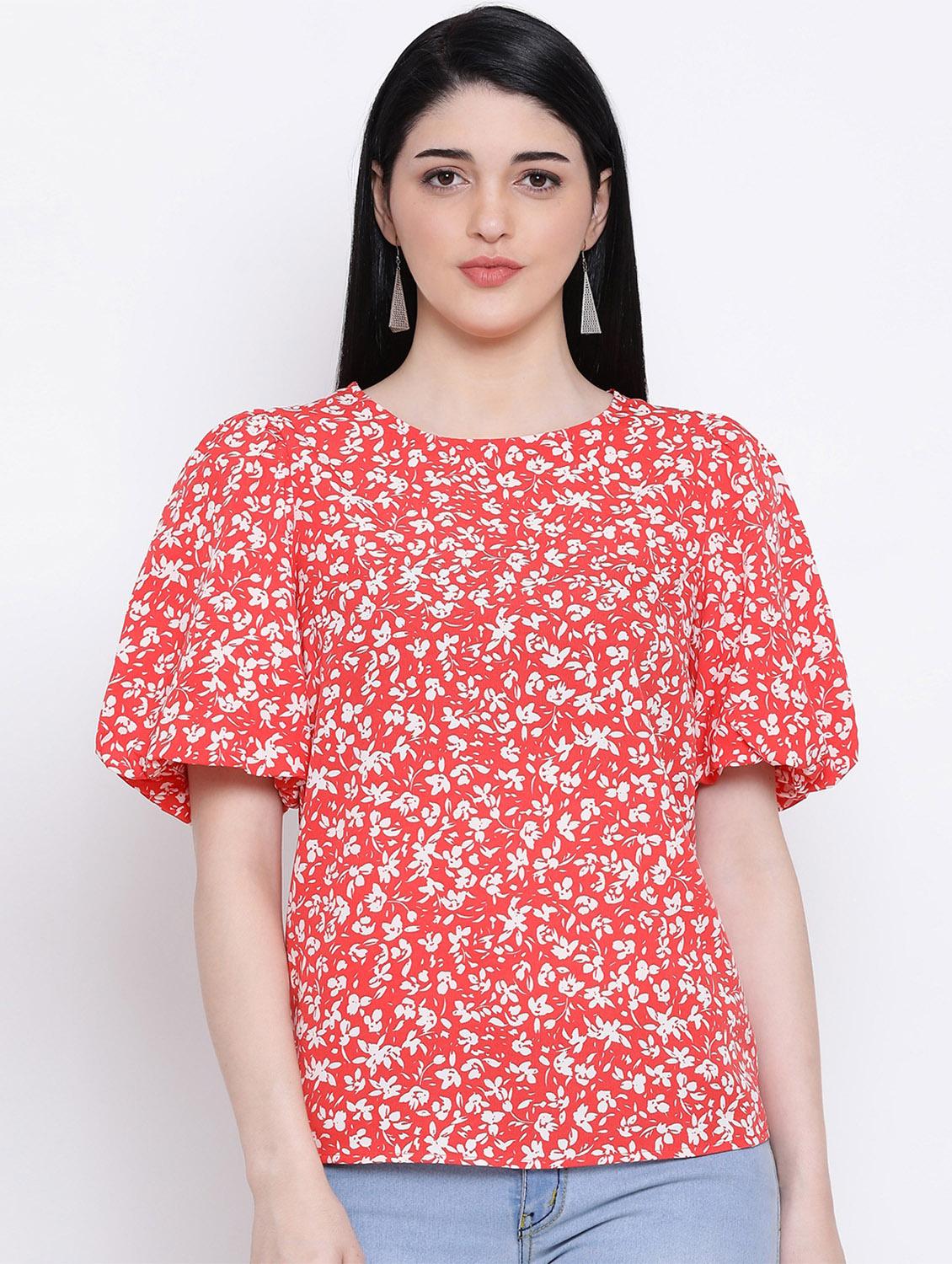 puff sleeved floral top - 17233091 - Zoom Image - 1