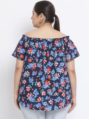 off shoulder floral top - 17233095 - Standard Image - 3