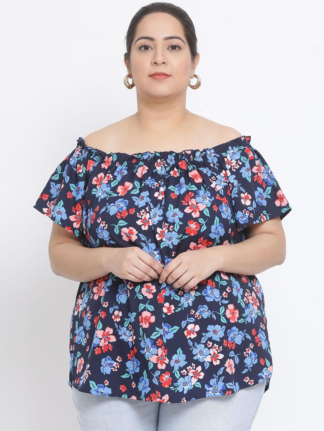 off shoulder floral top - 17233095 - Zoom Image - 1