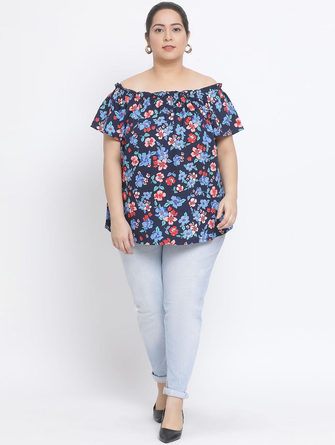 off shoulder floral top - 17233095 - Zoom Image - 4