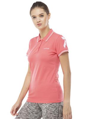 poly neck solid regular tee - 17233228 - Standard Image - 2