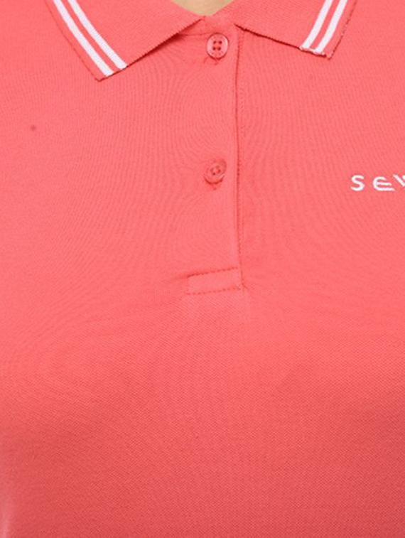 poly neck solid regular tee - 17233228 - Zoom Image - 5