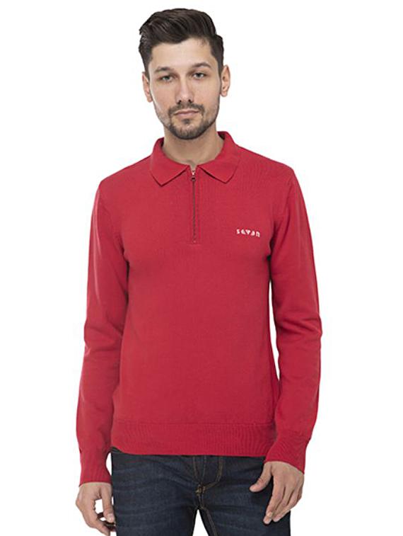 red solid pullover - 17233245 - Zoom Image - 1
