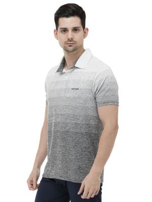 grey striped collared t-shirt - 17233313 - Standard Image - 2