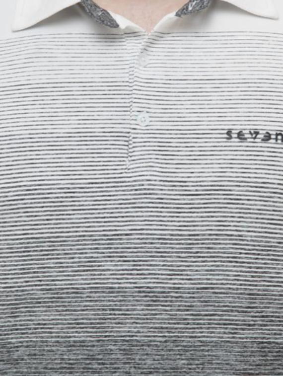grey striped collared t-shirt - 17233313 - Zoom Image - 5