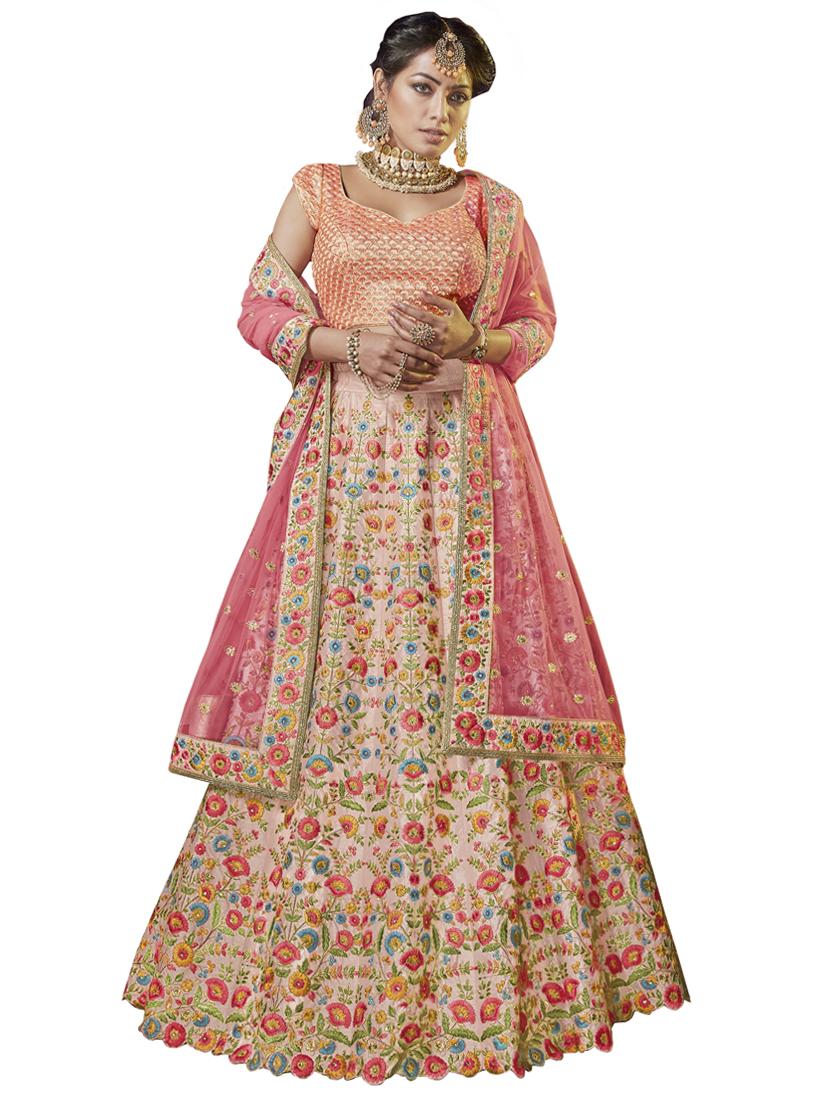 embroidered saree lehenga - 17233827 - Zoom Image - 1