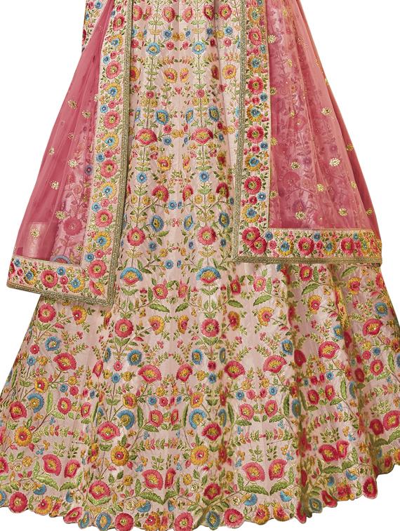 embroidered saree lehenga - 17233827 - Zoom Image - 2