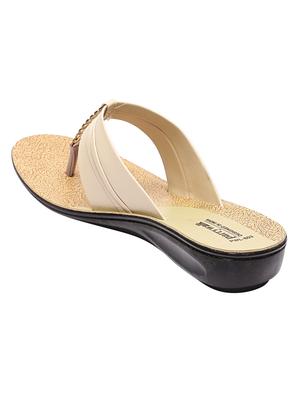 beige toe separator silppers - 17233862 - Standard Image - 3
