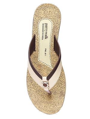 beige toe separator silppers - 17233865 - Standard Image - 4