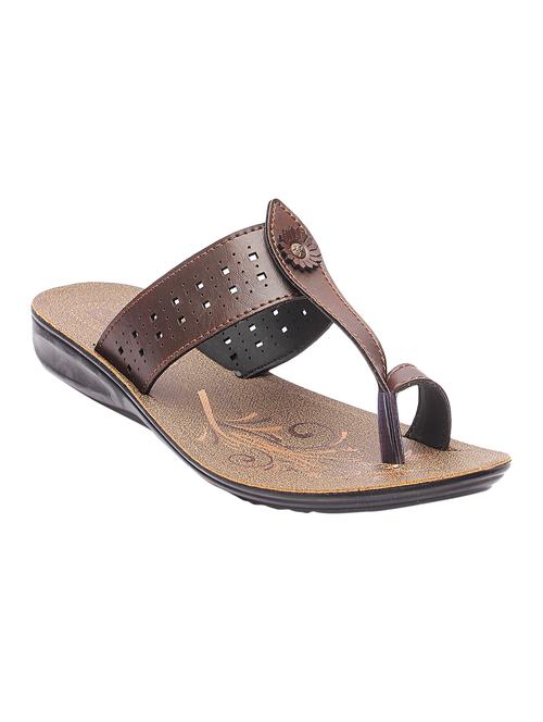 brown toe separator silppers - 17233882 - Standard Image - 1