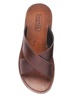 brown slip on slippers - 17234036 - Standard Image - 4