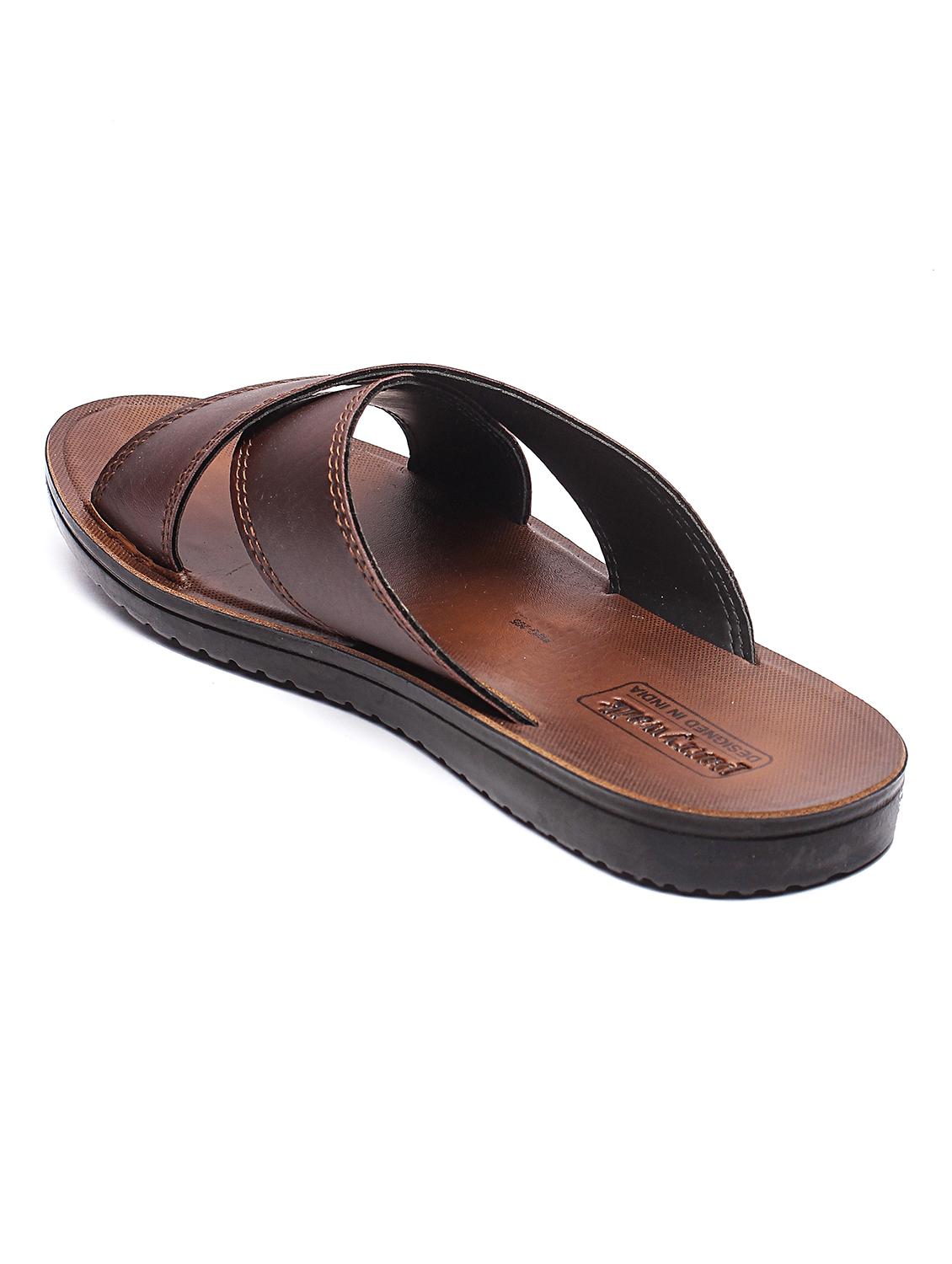 brown slip on slippers - 17234036 - Zoom Image - 3