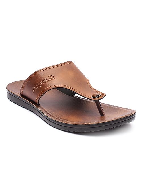 tan toe separator slippers - 17234042 - Standard Image - 1