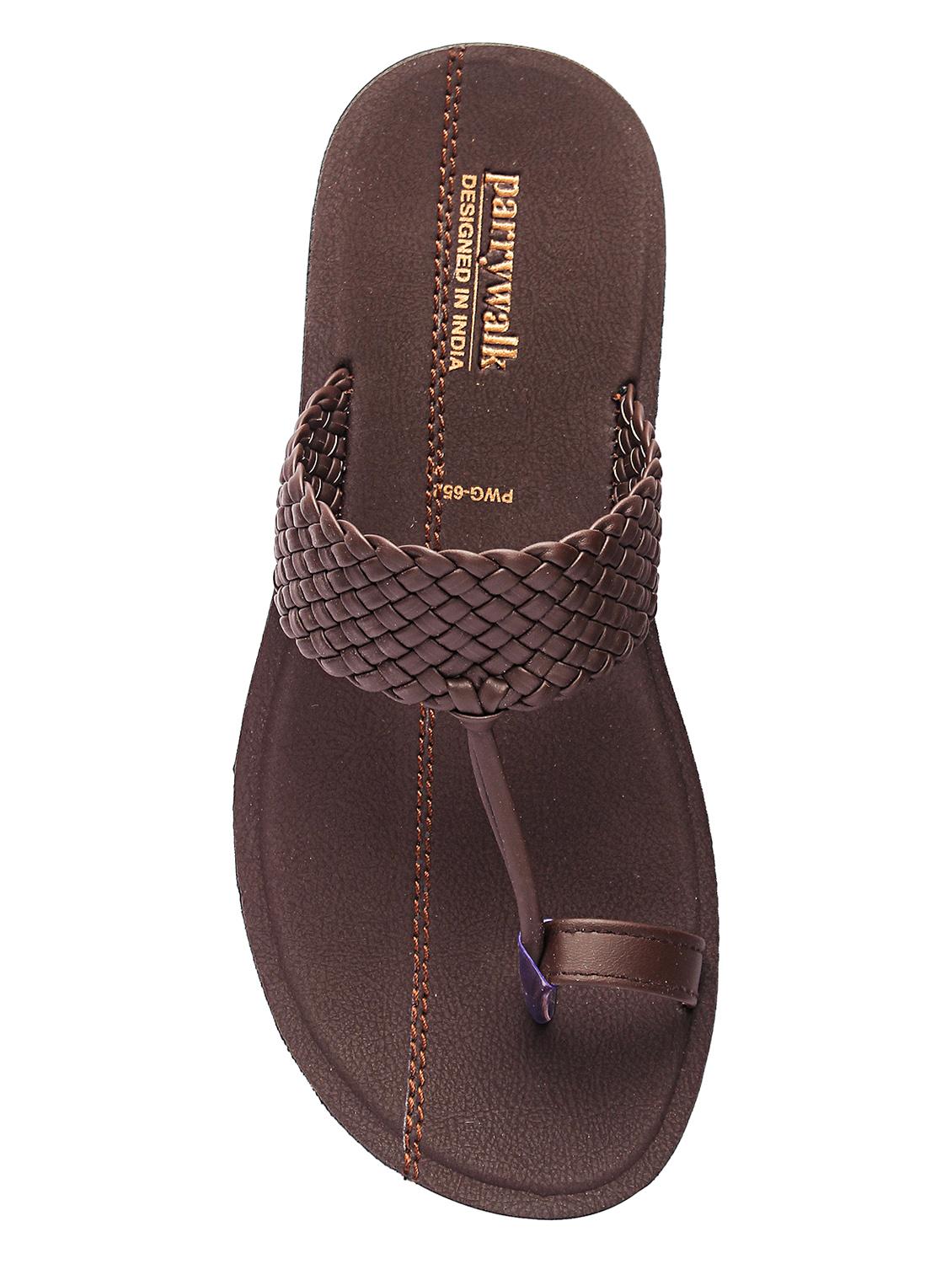 brown slip on slippers - 17234056 - Zoom Image - 4