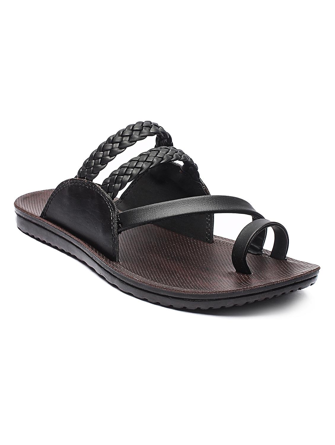 black slip on slippers - 17234059 - Zoom Image - 1